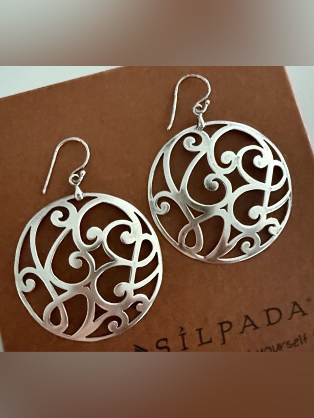 Silpada Silver Filigree scroll Earrings 925